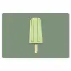 Groen - Waterijsje - Stokje - Illustratie Placemat vinyl groot -zzsfeer1_Kitchenyeah-website