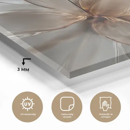 Bloem - Wit - Neutraal plexiglas 5mm klein -sfeer2
