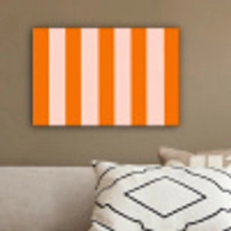 Strepen - Modern - Oranje canvas 2cm klein 34 -sfeer3