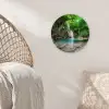 Jungle - Waterval - Planten - Water - Natuur Wandcirkel kunststof plaat 5mm dik klein -sfeer5