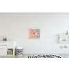 Glazen - Bloem - Roze textielposter latten blank klein -kinderkamer