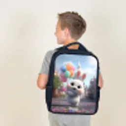 Konijn - Ballonnen Rugzak - Zwart middel -sfeer2