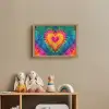 Hart - Tie Dye - Kleurrijk Light Box met batterij (Wandlamp kind) middel -sfeer2_kind