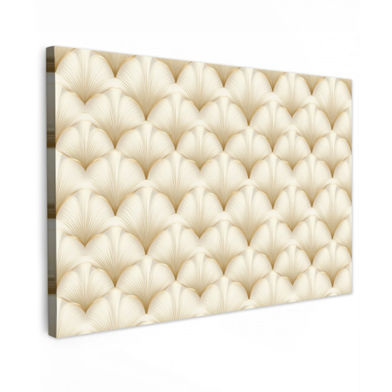Waaier - Motief -  Goud canvas 2cm klein 34 -z3d
