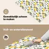 Frans - Citroen -  Citrus - Bloesem - Geel - Groen - Blauw Inductie beschemer met haakjes klein 777 -ky-schoon-nl