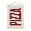 Pizza - Vintage - Decoratie - Japandi textielposter latten blank klein -3d