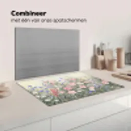 Bloemen - Tuin - Natuur - Kleurrijk Inductie beschermer vinyl 3mm klein -wsfeer7_website
