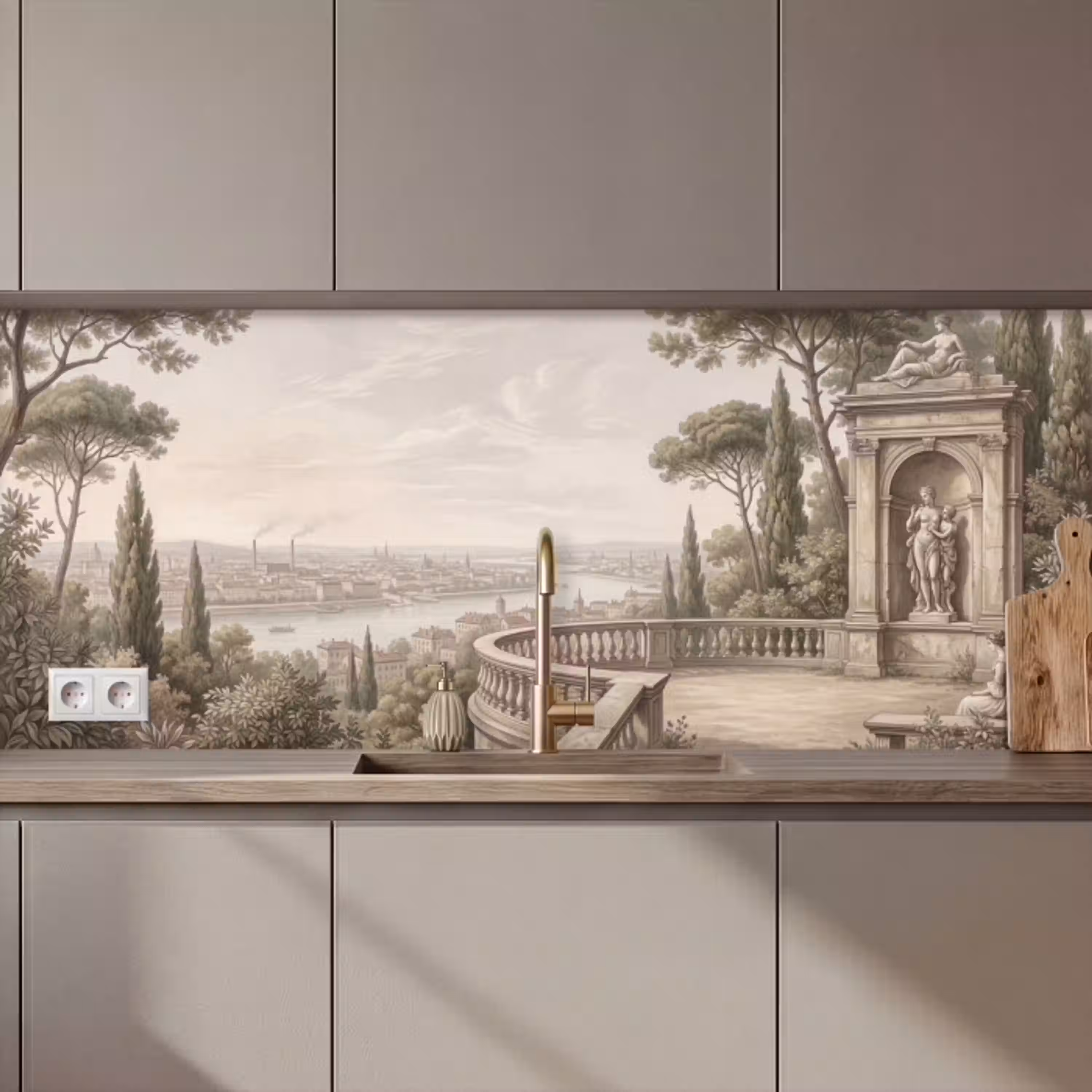 Terras - Stad - Uitzicht - Rivier keuken achterwand 2 middel zz_3dshopping