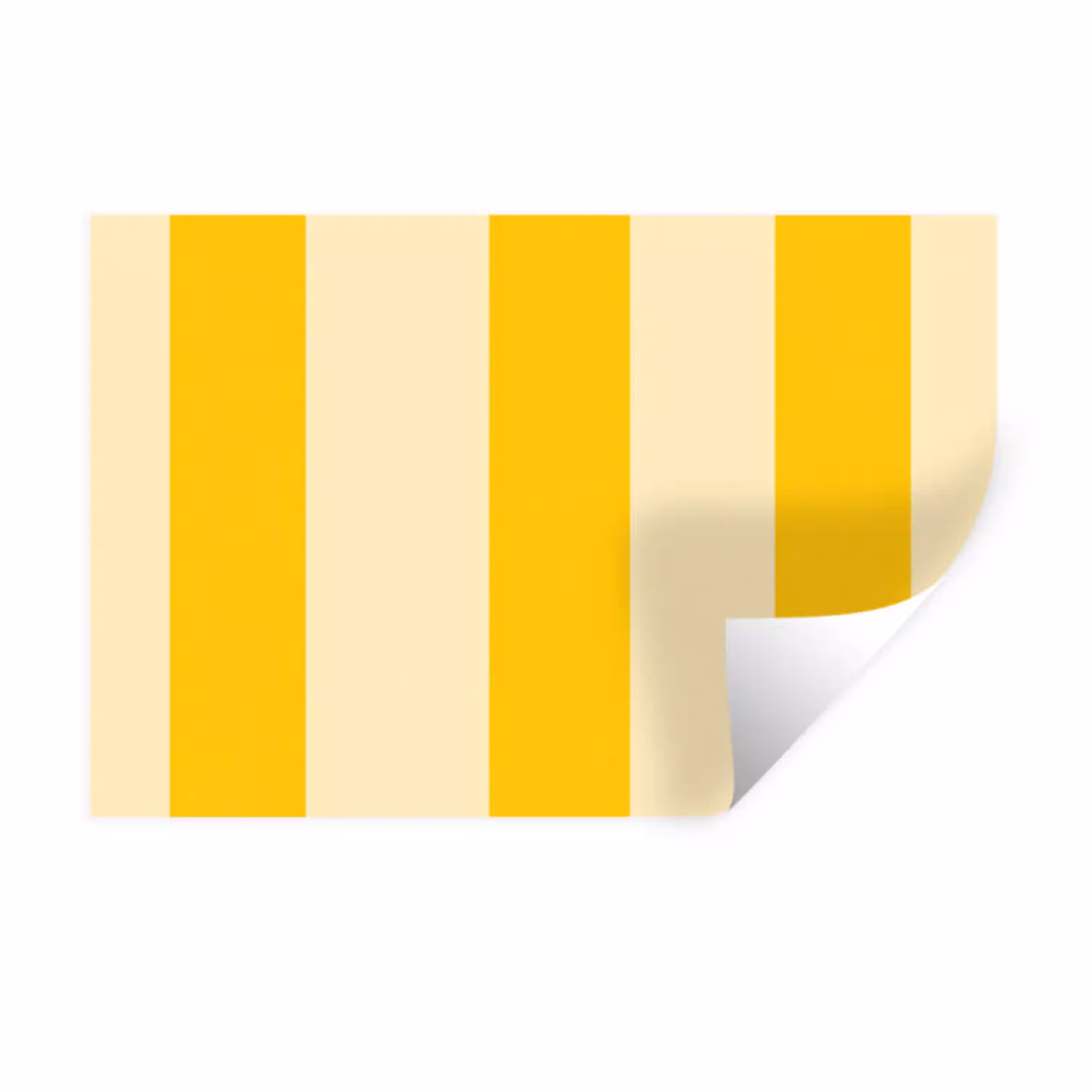 Strepen - Klassiek - Geel Muursticker klein 286 -3d