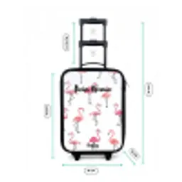 Flamingo feestje Kinderkoffer - Zwart klein -productfoto_formaten
