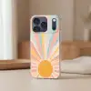 Illustratie - Zon - Pastelkleuren Telefoonhoesje iPhone 17 Pro klein -sfeer2