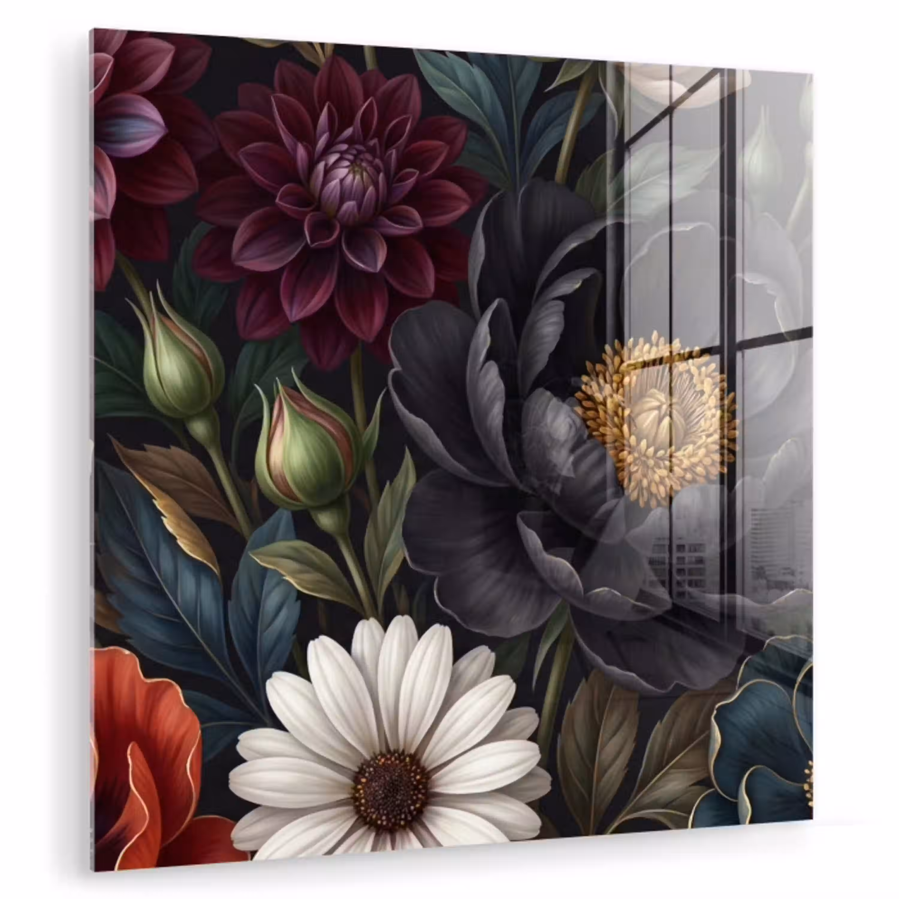 Bloemen - Boeket - Natuur - Klassiek - Weelderig plexiglas 5mm klein -zzzproduct_nieuw