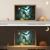 Dinosaurus - Draak - Jungle - Groen Light Box met batterij (Wandlamp kind) middel -sfeer3_kind