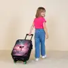 Roze Alien in Sterrennevel Kinderkoffer - Zwart klein -sfeer1