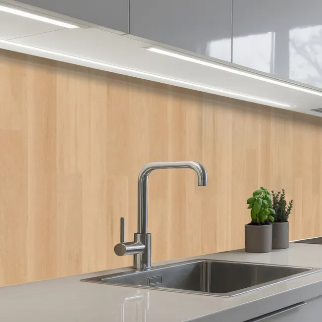 Naturel - Hout - Plank - Patronen keuken achterwand 2 middel 871 -3d_schuin