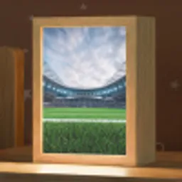 Voetbal - Stadion - Sport - Groen Light Box met kabel (Kinderlampje) klein -zzz_3d_website