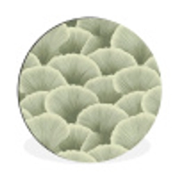 Waaier - Blad - Groen Wandcirkel aluminium klein 190 -3d