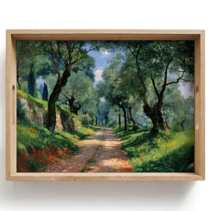 Pad - Bomen - Schaduw - Dienblad Rechthoek middel -z3d_shopping