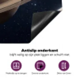 Planeten - Saturnus - Ruimte Inductie beschermer vinyl 3mm klein -zzzzzzz-cc-onderkant