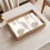 Abstracte bogen - Modern - Beige Dienblad Rechthoek middel -sfeer1