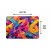 Abstract - Vormen - Kleurrijk Placemat vinyl groot -specs