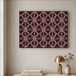 Symmetrisch - Tegel - Burgundy Textielframe zwart klein 947 -sfeer2