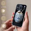 Kokosnoot - Eten - Delfts blauw - Drinken Telefoonhoesje iPhone 17 Pro klein -sfeer3_NL