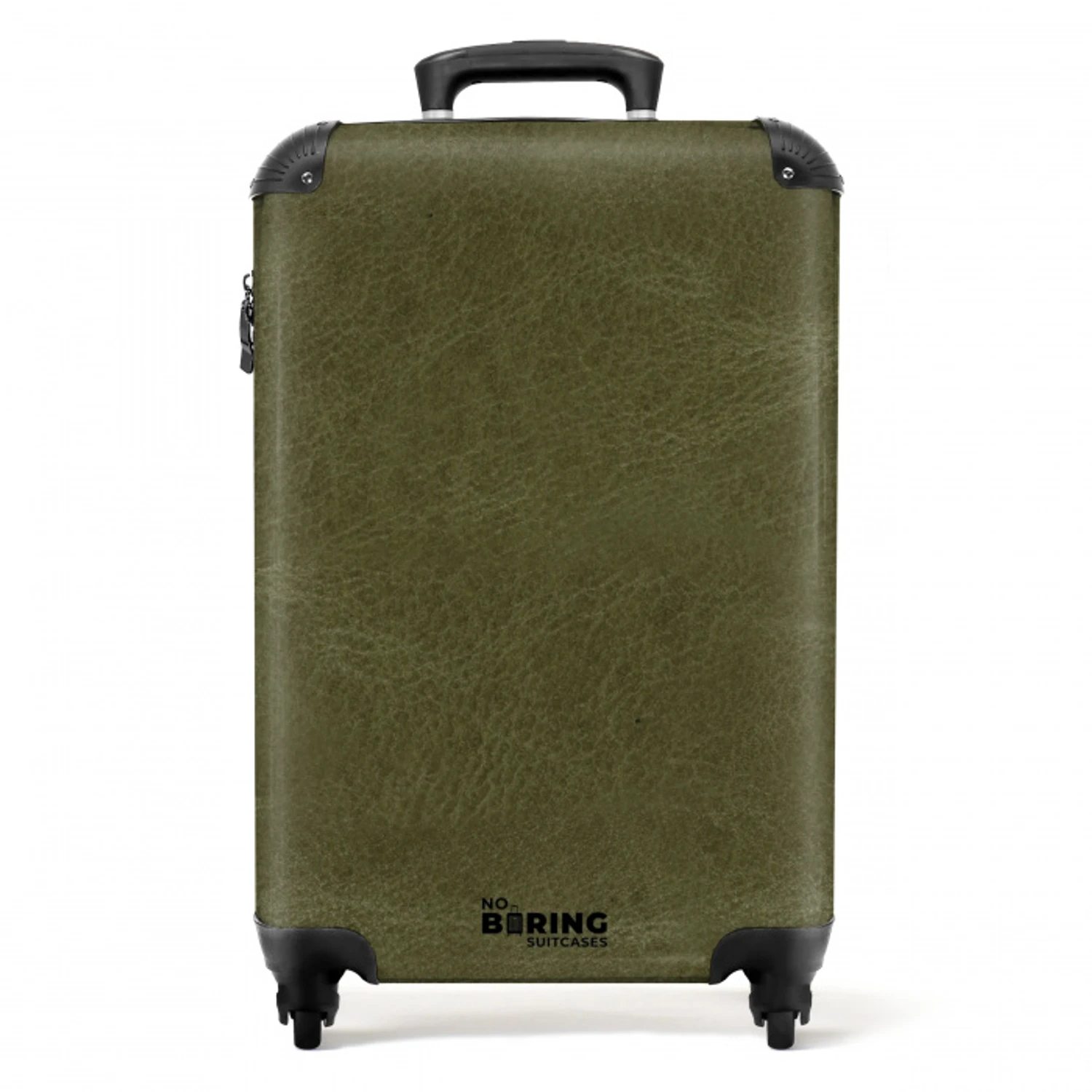 Lederen look khaki groen NBS - Handbagage koffer - Volwassenen Unisex middel -productfoto_recht