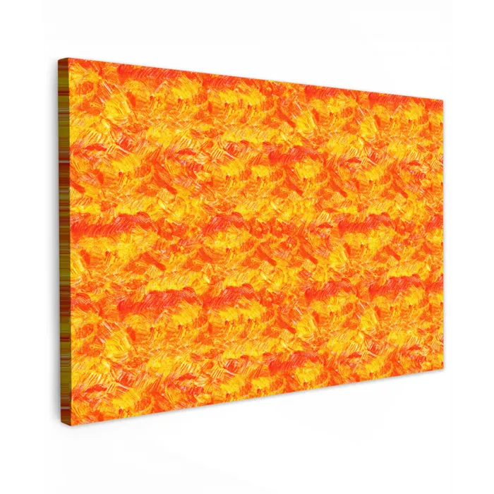 Verf - Oranje - Geel Tuinposter op houten frame 2 cm dik klein 845 -3d