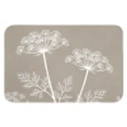 Grafisch - Fluitenkruid - Taupe Badmat klein -3d