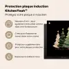 Kerstbomen - Kleurrijk - Lichtjes - Ster Inductie beschermer vinyl 3mm middel -zzzzzzusp-haakje_FR