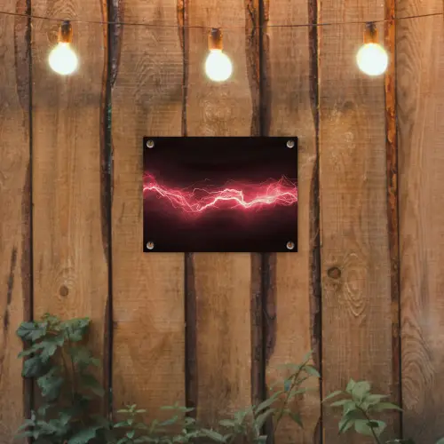 Gaming - Rood - Elektriciteit - Energie  - Lijn tuinposter los doek klein -sfeer1