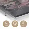 Bloemen - Vintage - Pastel - Zwart - Boeket plexiglas 5mm klein -sfeer2