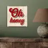 Oh honey - Rood - Schaduw plexiglas 5mm klein -sfeer3