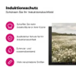 Illustratie - Landschap - Wit Inductie beschermer vinyl 3mm klein -zzzzzzz-lf-ups