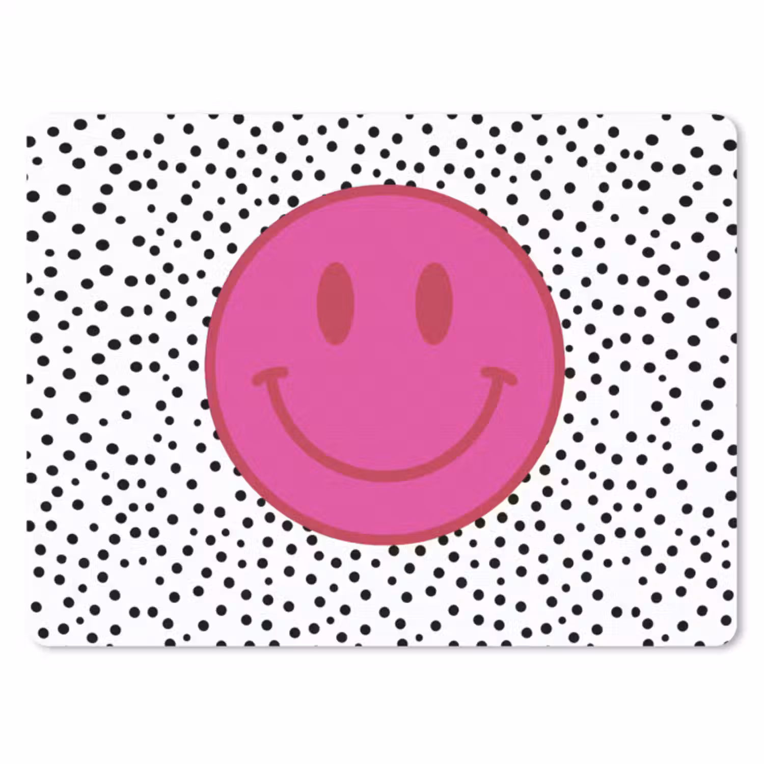 Muismat - Smiley - Roze - Stippen