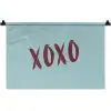 XOXO - Blauw - Rood Wandkleed katoen klein -zz3d