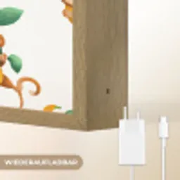 Apen - Lianen - Kleurrijk Light Box met batterij (Wandlamp) middel 907 -USP_websiteoplaadbaarDE