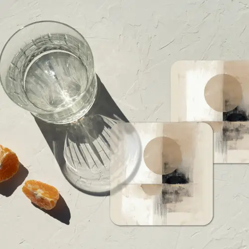 Cirkel - Compositie - Diepte - Beige onderzetter kurk middel -sfeer4