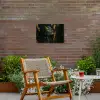 Gezicht - Vrouw - Verfspatten - Abstract Tuinposter op houten frame 2 cm dik klein -sfeer3