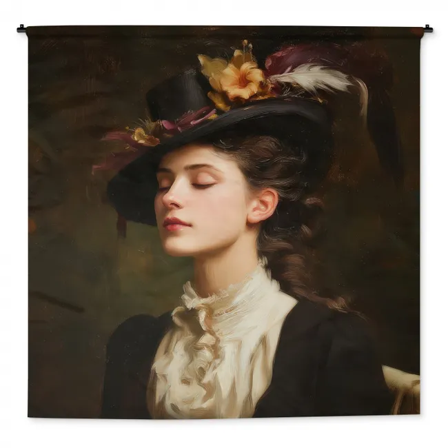 Wandkleed - Vrouw - Victoriaans - Portret
