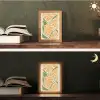 Blaadjes - Zachtoranje - Bloemen Light Box met kabel (Tafellamp) klein -sfeer3