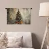 Kerstboom - Vintage - Kerst - Cadeau Wandkleed katoen klein -sfeer4