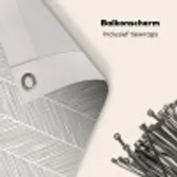 Klassiek - Visgraat - Grijs Balkonbeschermer Duitsland klein 596 -closeup_NL
