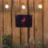 Flamingo - Roze - Neon - Licht tuinposter los doek klein -sfeer1