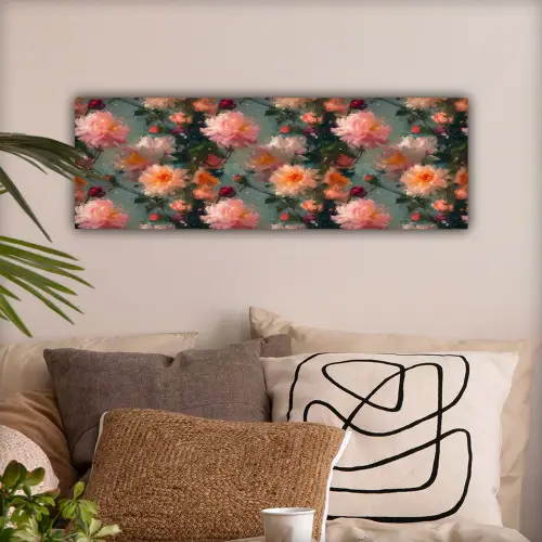 Dahlia - Bloemen - Patroon canvas 2cm klein 828 -sfeer1
