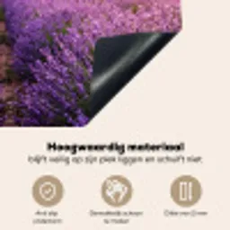 Lavendel - Veld - Natuur - Paars Inductie beschemer met haakjes klein -ky-onderkant-nl