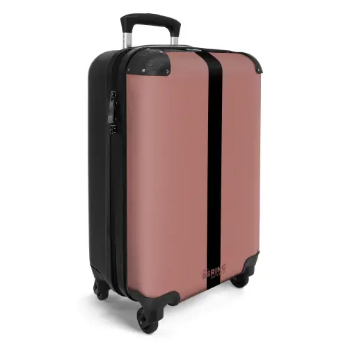 Minimal - Rozenhout met zwarte streep NBS - Handbagage koffer - Unisex middel -productfoto_3d