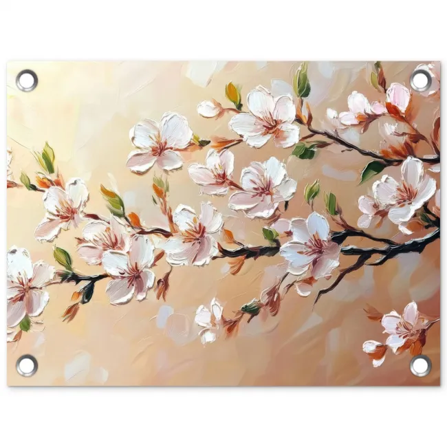 Bloesemtakken - Schilderachtig - Roze tuinposter los doek klein -3d