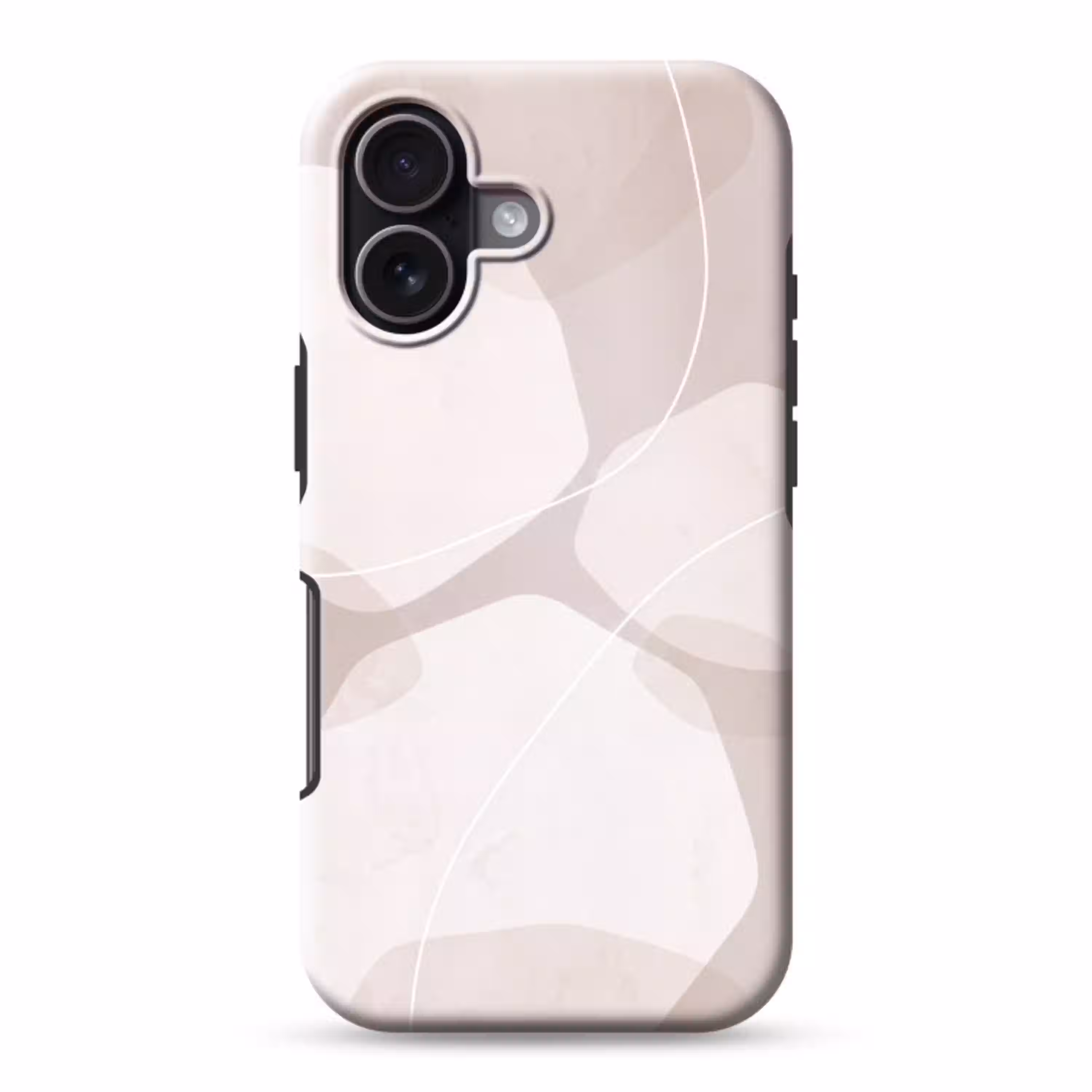 Abstract - Vormen - Beige Toughcase MagSafe Apple iPhone 17 klein -3d